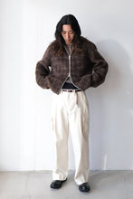画像をギャラリービューアに読み込む, FULL ZIP HOOD / DORF CHECK HAIRY WOOL