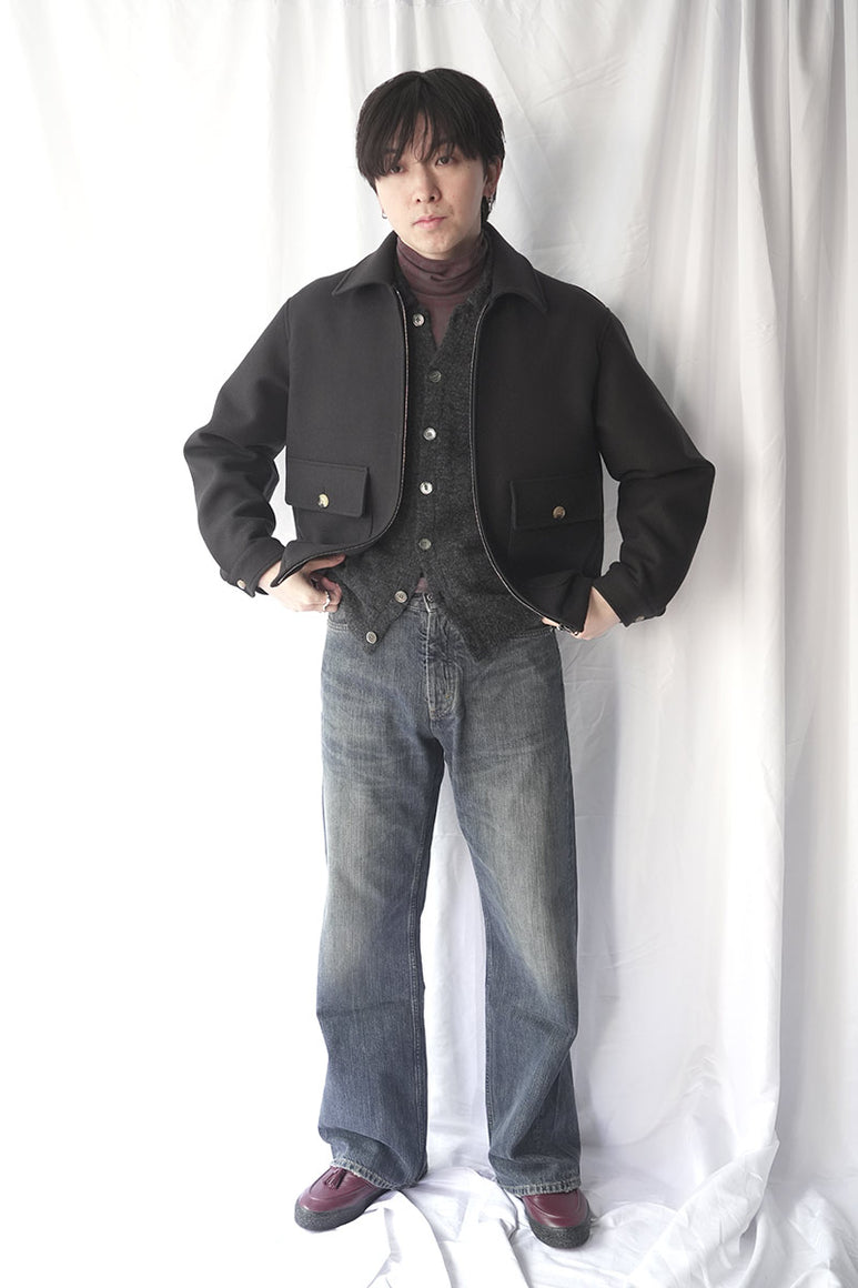 FLIGHT JACKET W/S/C MELTON / DK.BROWN  [神戸店]