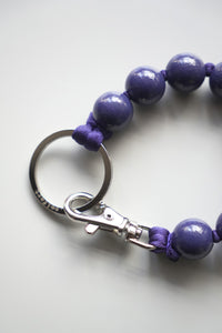 DICKE PERLEN SHORT KEYHOLDER / BLUEBERRY