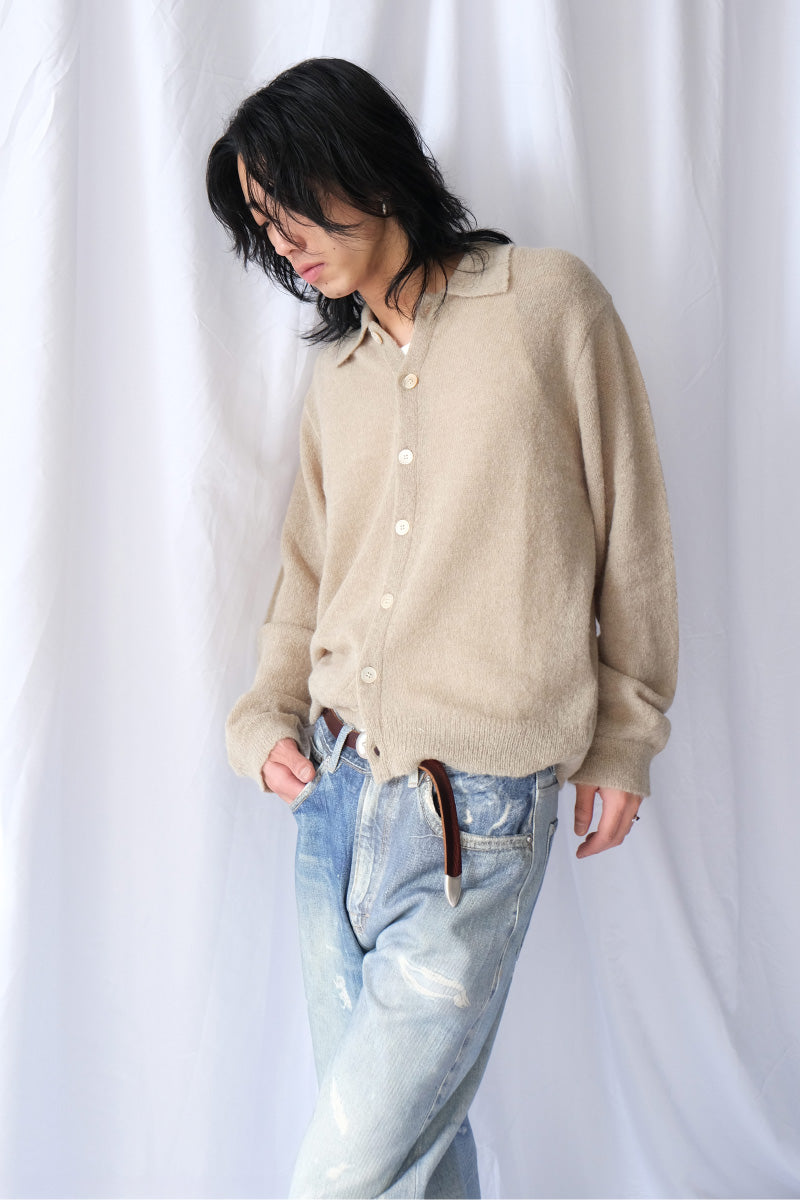 EVENING POLO / SOFT SAGE FUZZY ALPACA