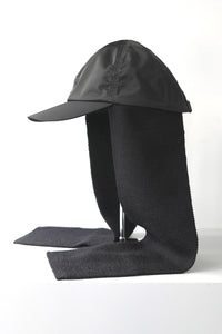 DICROS & KNIT MUFFLER CAP / BLACK/BLACK