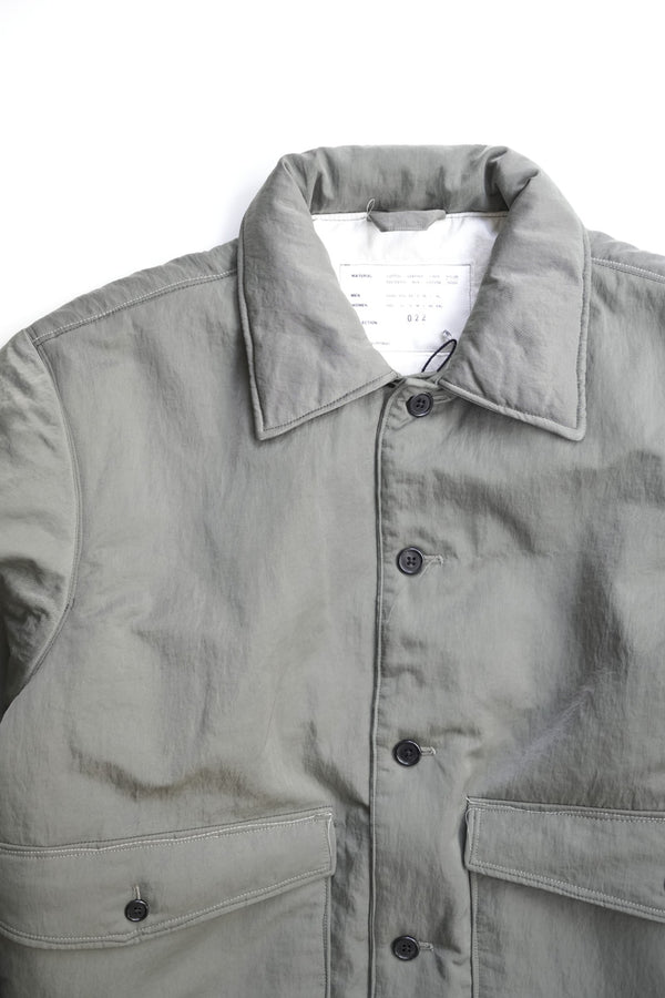PUFFED SIMPLE JACKET - TECHNICAL NYLON / GREEN