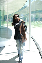 Load image into Gallery viewer, ESTATE SCARF / DORF CHECK FUZZY ALPACA