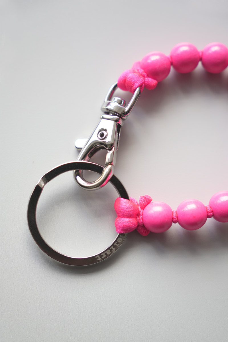 PEARL SHORT KEYHOLDER / NEON PINK
