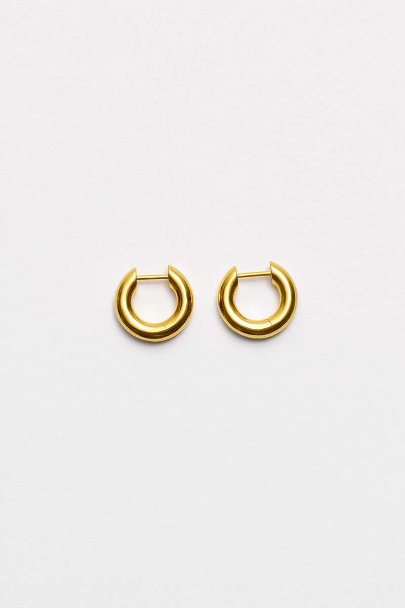 ROUND EARRINGS SMALL SINGLE / 24K GOLD VERMEIL [4月入荷予定]