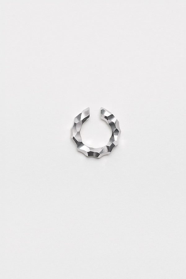 ROUND EAR CUFF THIN CARVED / 925 STERLING SILVER [Scheduled to arrive in April]