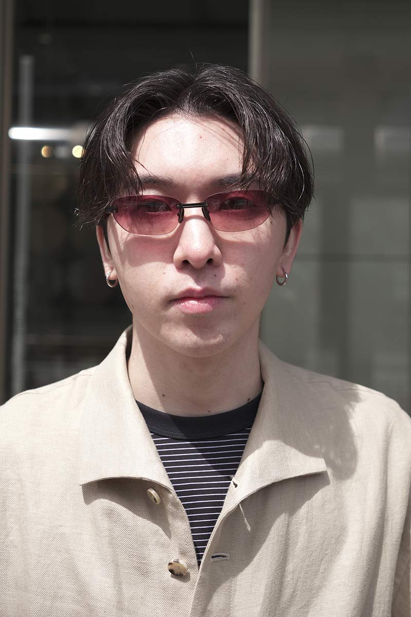 OVAL RIMLESS SUNGLASSES / RED