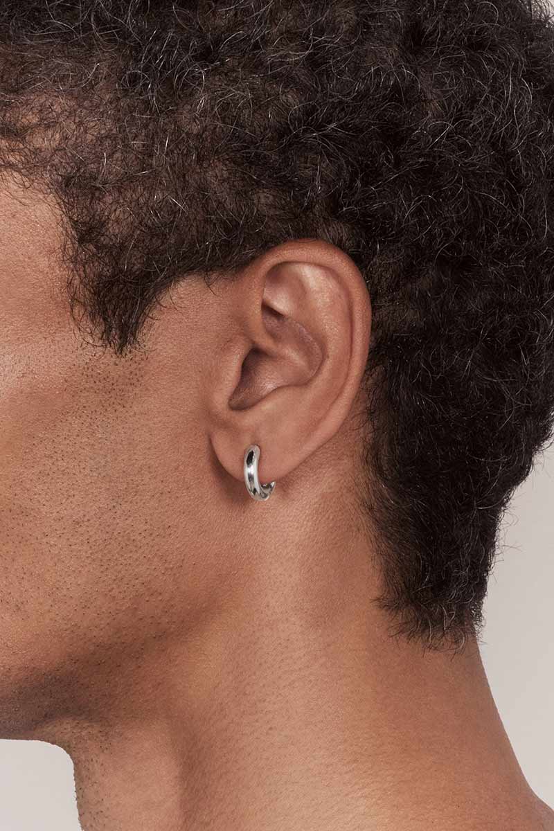 ROUND EARRINGS SMALL SINGLE / 925 STERLING SILVER [4月入荷予定]