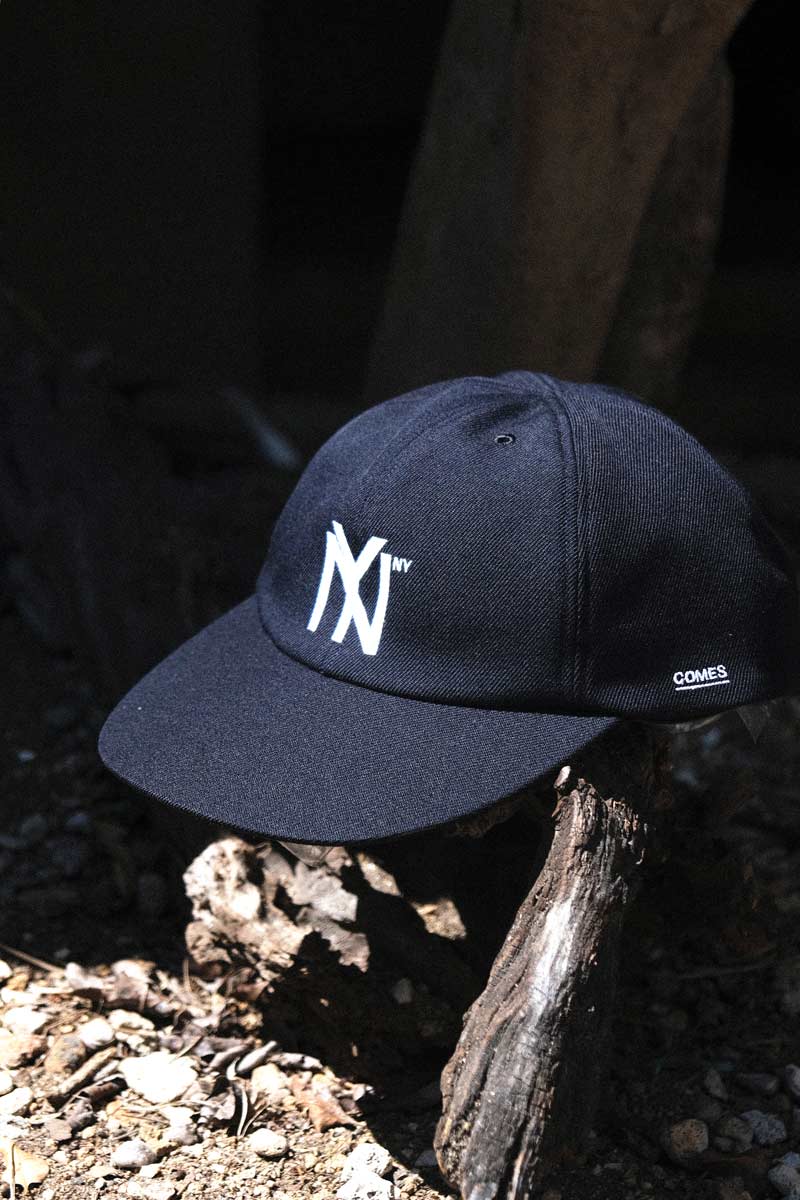 COMESANDGOES | NY NY CAP / NAVY NYロゴ刺繍ベースボールキャップ – STOCK