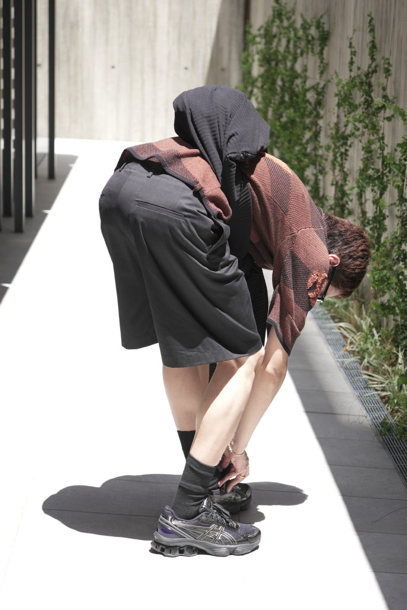 PONTE SHORTS / STUDIO BLACK MICRO CANVAS