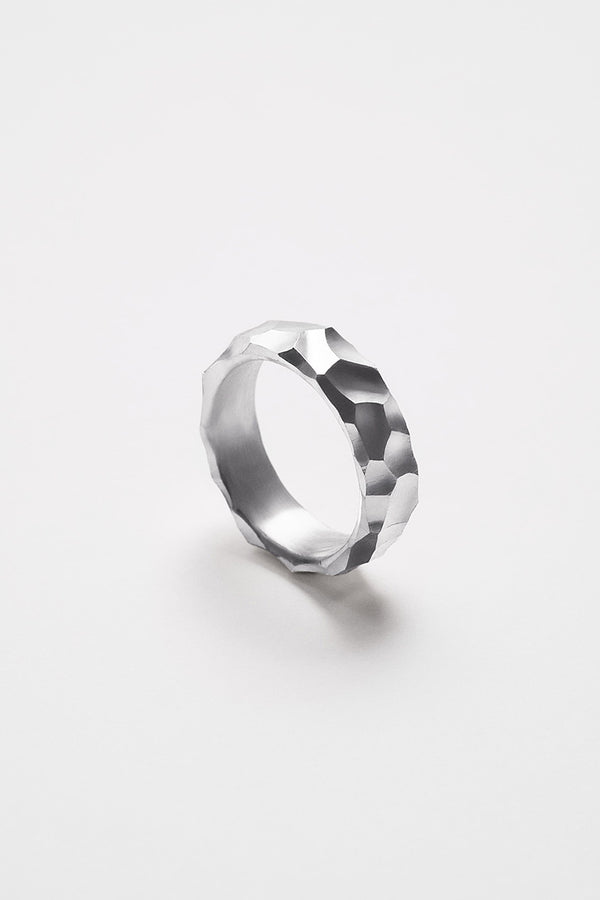 TIRE RING CARVED / 925 STERLING SILVER [Scheduled for May arrival]