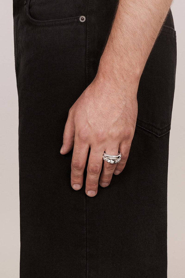 FADE RING THIN CARVED / 925 STERLING SILVER [Scheduled for May arrival]
