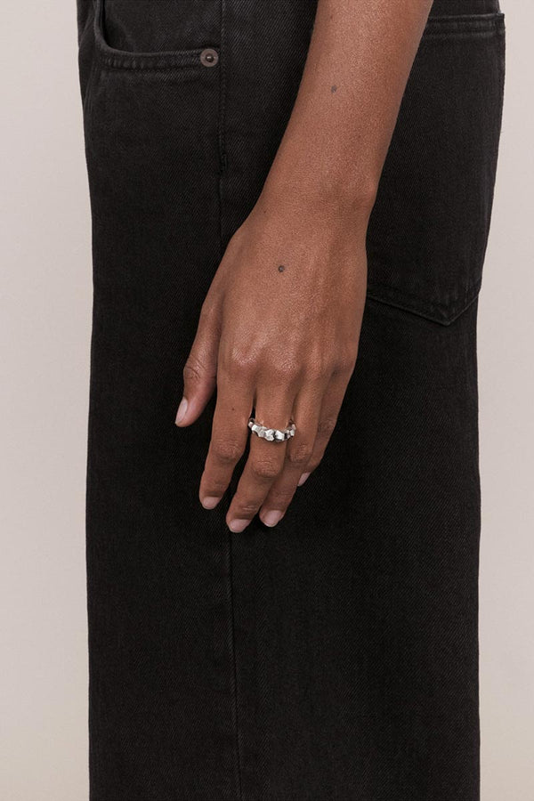 FADE RING THIN CARVED / 925 STERLING SILVER [Scheduled for May arrival]