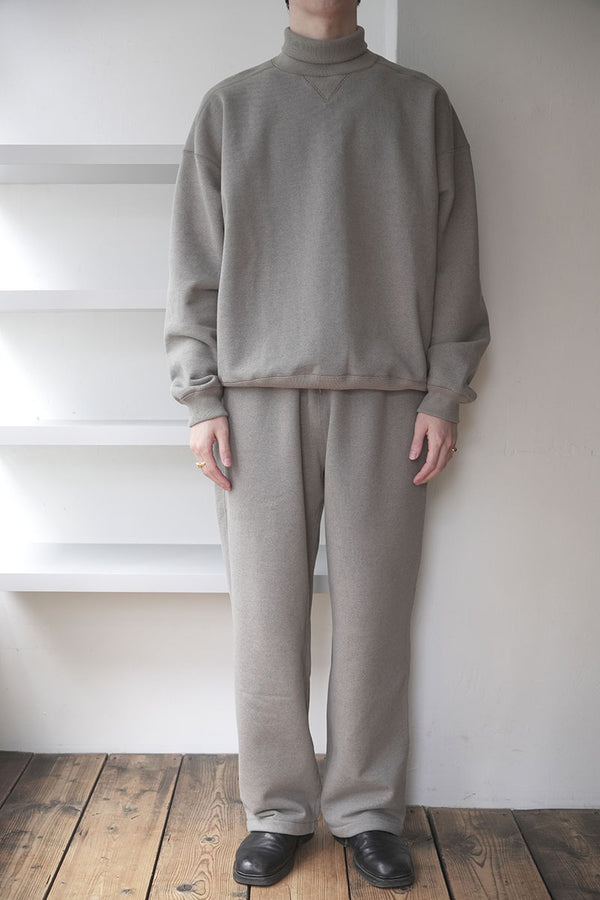 ULTIMATE HEAVY COTTON HIGH-NECK PULLOVER / JUTE BEIGE