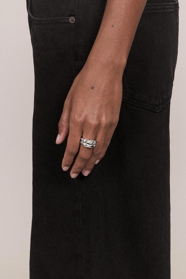 FADE RING THIN CARVED / 925 STERLING SILVER [Scheduled for May arrival]