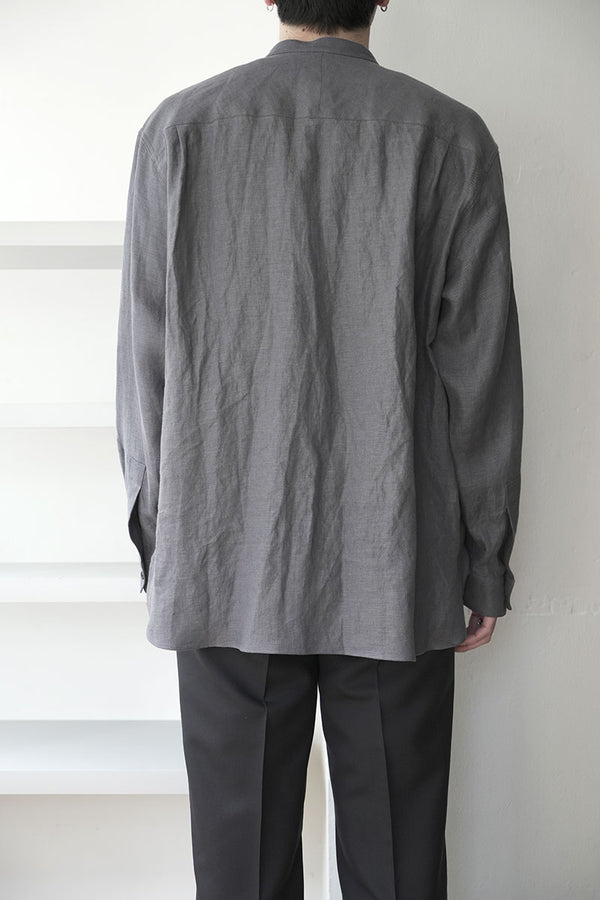 RAF SHIRT LIMEN HEMP TWILL / PLATINUM GREY [神戸店]
