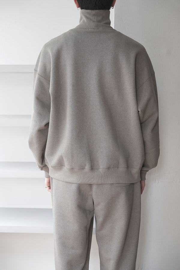 ULTIMATE HEAVY COTTON HIGH-NECK PULLOVER / JUTE BEIGE