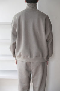ULTIMATE HEAVY COTTON HIGH-NECK PULLOVER / JUTE BEIGE