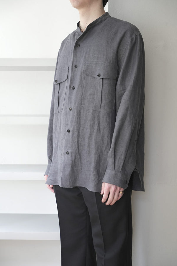 RAF SHIRT LIMEN HEMP TWILL / PLATINUM GREY [神戸店]