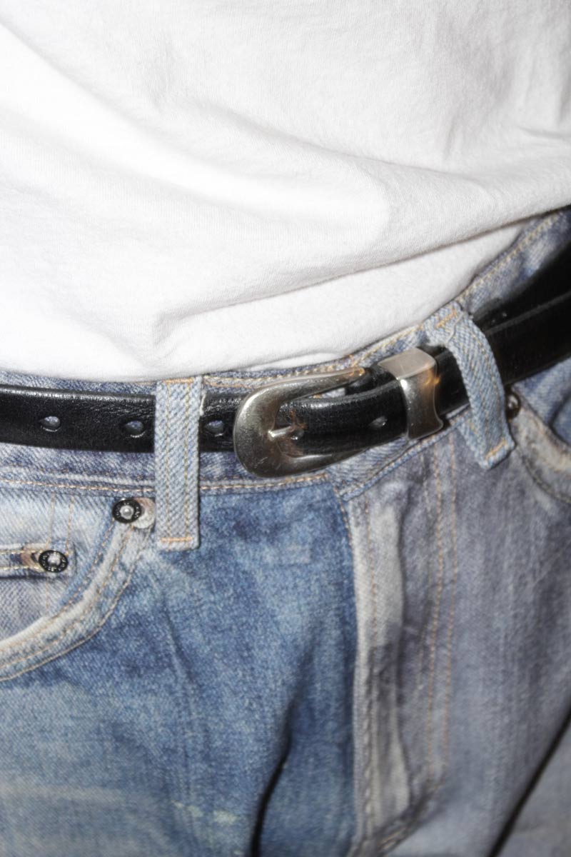 2CM BELT / BLACK LEATHER [26AW入荷予定］