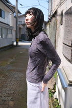 Load image into Gallery viewer, BON LONGSLEEVE / PLUM GREY JACQUARD