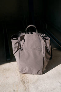 SPLIT YARN ZIPPY TOTE (L) / GRAY