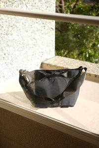 GABARDINE MESSENGER BAG (S) / BLACK