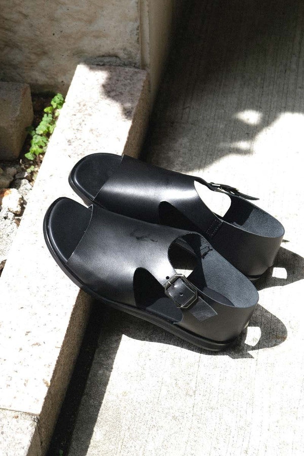 4479 ZEPPA LEATHER SANDALS / NERO