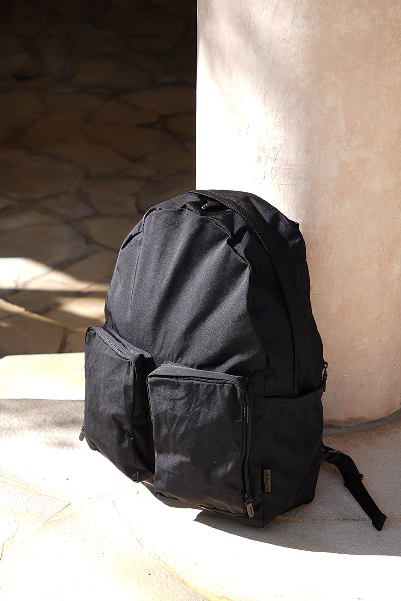 amiacalva アミアカルヴァ リュック バックパック ギャバジン　黒 AMIACALVA(アミアカルヴァ) / GABARDINE BACK PACK/ギャバジン