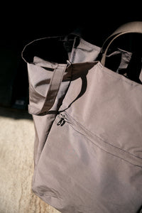 SPLIT YARN ZIPPY TOTE (L) / GRAY