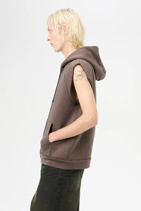 MOTOR HOOD VEST / FRENCH SUN FADE HEFTY FLEECE