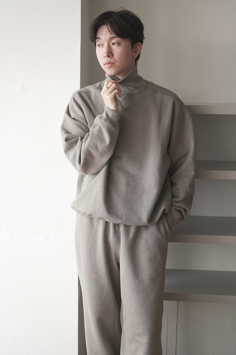 ULTIMATE HEAVY COTTON HIGH-NECK PULLOVER / JUTE BEIGE