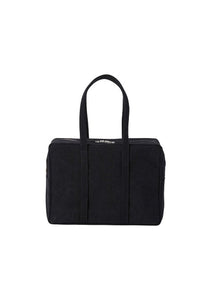 WASHED CANVAS BOSTON BAG (S) / BLACK