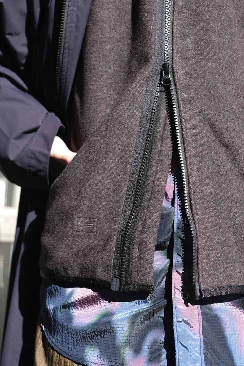 “BIG” COAT &amp; LINER FLEECE JACKET / NAVY/GRAY