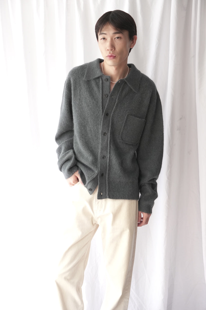 SLIM ZIP LONGSLEEVE / OBSIDIAN DEPYH WOOLCOSE RIDGE [Arriving Fall/Winter 2026]
