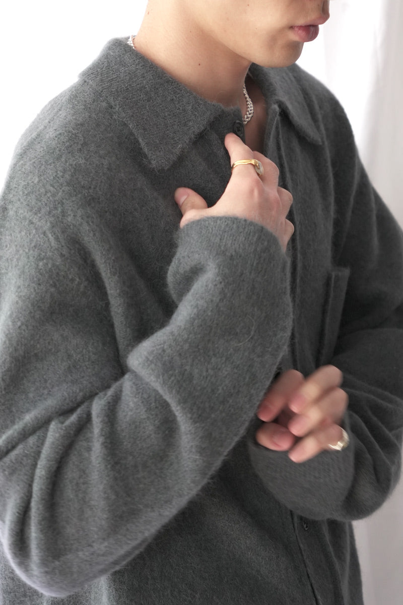 SLIM ZIP LONGSLEEVE / OBSIDIAN DEPYH WOOLCOSE RIDGE [Arriving Fall/Winter 2026]