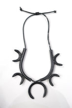 Load image into Gallery viewer, FLOR LEAHTER NECKLACE / BLACK