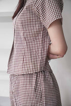 画像をギャラリービューアに読み込む, MARY TOP / BROWN GINGHAM