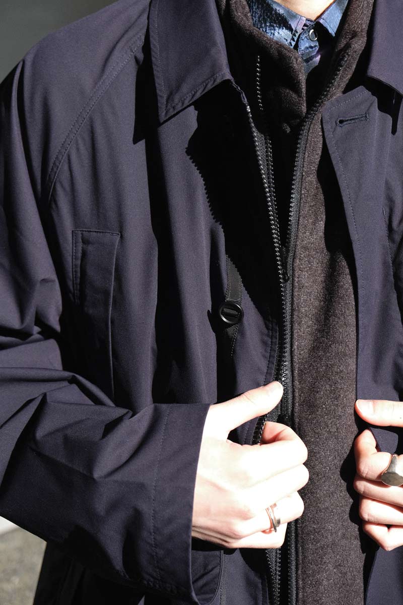 “BIG” COAT &amp; LINER FLEECE JACKET / NAVY/GRAY