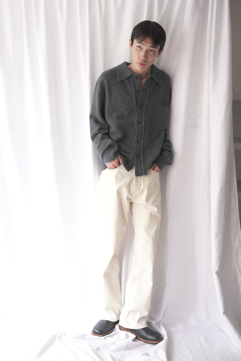 SLIM ZIP LONGSLEEVE / OBSIDIAN DEPYH WOOLCOSE RIDGE [Arriving Fall/Winter 2026]