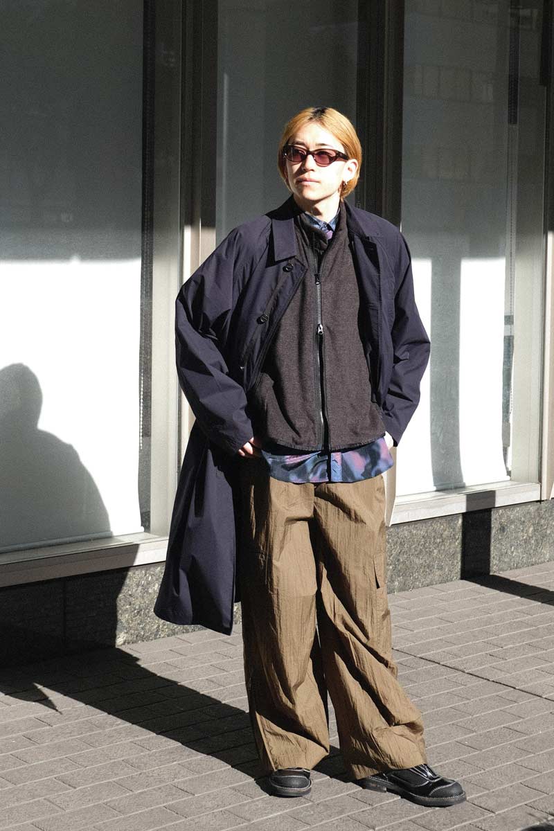 “BIG” COAT &amp; LINER FLEECE JACKET / NAVY/GRAY