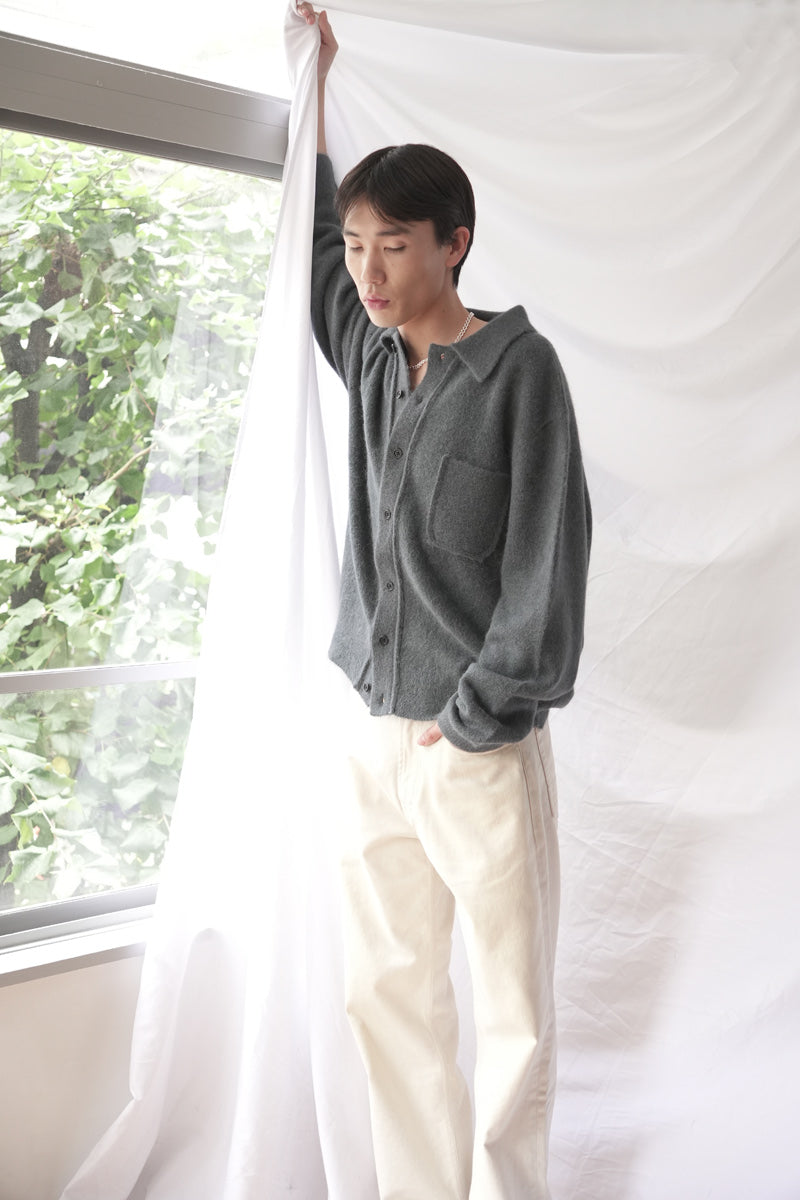 SLIM ZIP LONGSLEEVE / OBSIDIAN DEPYH WOOLCOSE RIDGE [Arriving Fall/Winter 2026]
