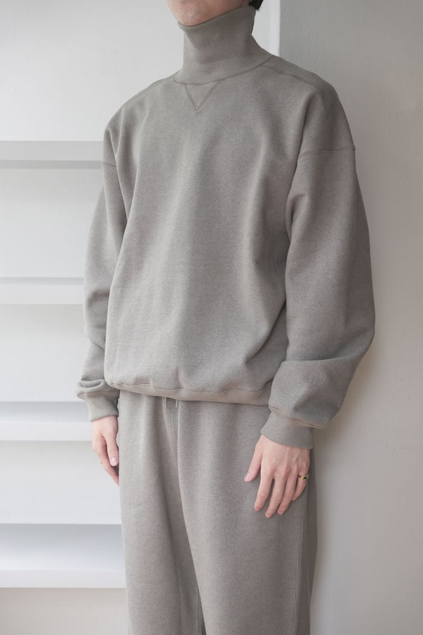 ULTIMATE HEAVY COTTON HIGH-NECK PULLOVER / JUTE BEIGE