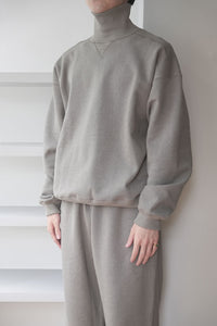 ULTIMATE HEAVY COTTON HIGH-NECK PULLOVER / JUTE BEIGE