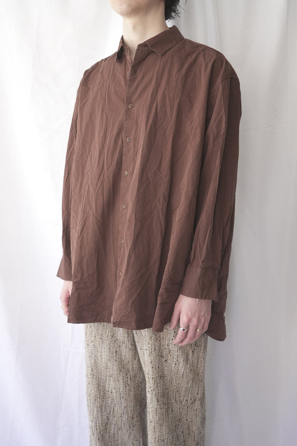 HAMNET SHIRT-PAPER COT / BROWN