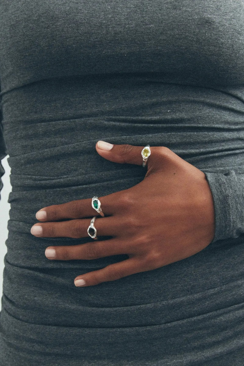 FARO RING / 925 STERLING SILVER-NATURAL LEMON QUARTZ