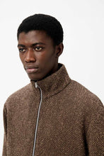 画像をギャラリービューアに読み込む, SHRUNKEN FULLZIP POLO / BROWN SPARSE BUCKLE WEAVE【予約商品】