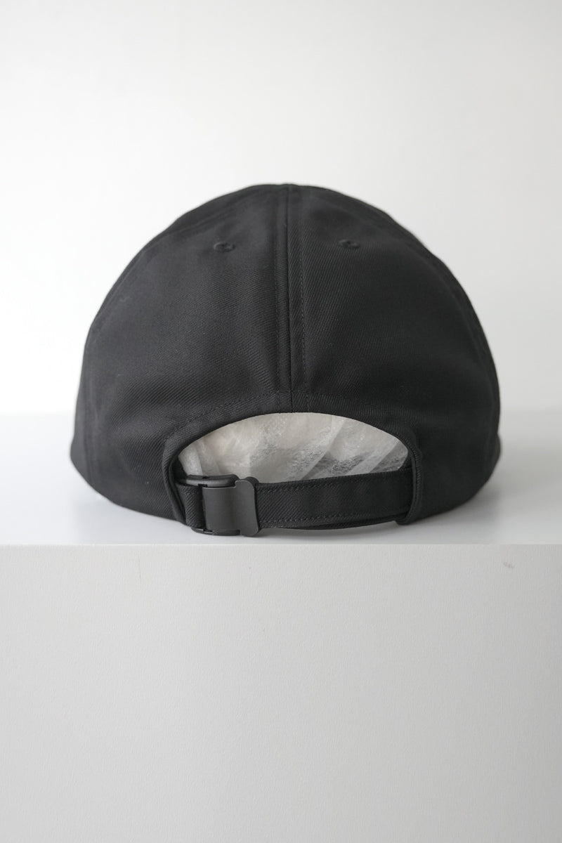 WASHABLE TWILL WIDE BRIM CAP / BLACK [Scheduled for 26AW arrival]