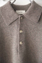 画像をギャラリービューアに読み込む, SADDLE SLEEVE POLO LAMS WOOL PALIN KNITTED / BROWN MELANGE