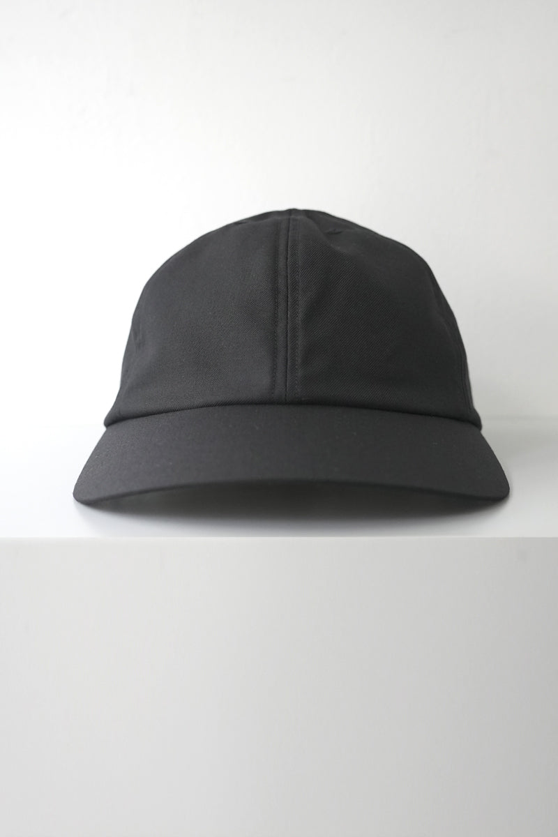 WASHABLE TWILL WIDE BRIM CAP / BLACK [Scheduled for 26AW arrival]